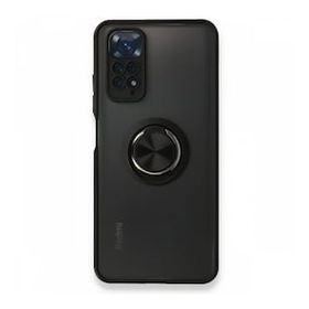 BSSM Montreal Yüzüklü Silikon Kapak - Siyah Xiaomi Redmi Note 11 Kılıf