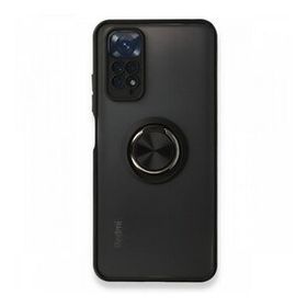 BSSM Montreal Yüzüklü Silikon Kapak - Siyah Xiaomi Redmi Note 11 Kılıf
