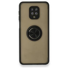 BSSM Montreal Yüzüklü Silikon Kapak - Siyah Xiaomi Redmi Note 9 Pro Kılıf