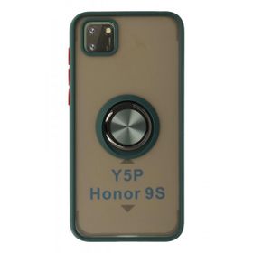 BSSM Montreal Yüzüklü Silikon Kapak - Yeşil Huawei Y5P Kılıf