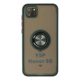 BSSM Montreal Yüzüklü Silikon Kapak - Yeşil Huawei Y5P Kılıf