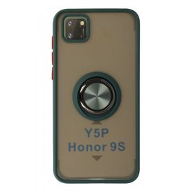 BSSM Montreal Yüzüklü Silikon Kapak - Yeşil Huawei Y5P Kılıf