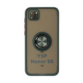 BSSM Montreal Yüzüklü Silikon Kapak - Yeşil Huawei Y5P Kılıf