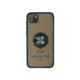 BSSM Montreal Yüzüklü Silikon Kapak - Yeşil Huawei Y5P Kılıf