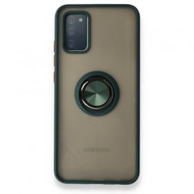 BSSM Montreal Yüzüklü Silikon Kapak - Yeşil Samsung Galaxy A02S Kılıf