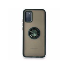 BSSM Montreal Yüzüklü Silikon Kapak - Yeşil Samsung Galaxy A02S Kılıf