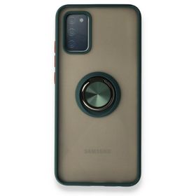 BSSM Montreal Yüzüklü Silikon Kapak - Yeşil Samsung Galaxy A02S Kılıf