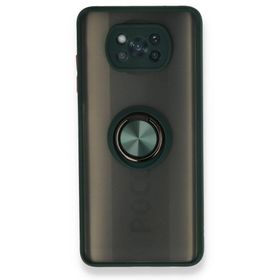 BSSM Montreal Yüzüklü Silikon Kapak - Yeşil Xiaomi Pocophone X3 Kılıf