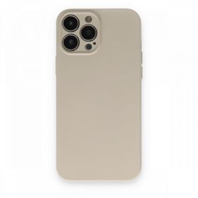 BSSM Nano İçi Kadife Silikon - Bej iPhone 13 Pro Max Kılıf