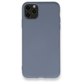 BSSM Nano içi Kadife Silikon - Gri iPhone 11 Pro Max Kılıf