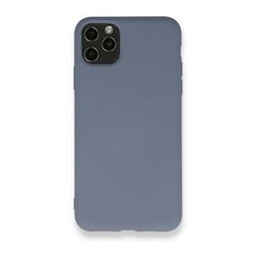 BSSM Nano içi Kadife Silikon - Gri iPhone 11 Pro Max Kılıf