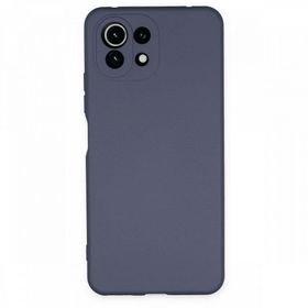 BSSM Nano içi Kadife Silikon - Gri Xiaomi Mİ 11 Lite Kılıf
