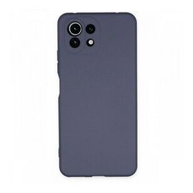 BSSM Nano içi Kadife Silikon - Gri Xiaomi Mİ 11 Lite Kılıf