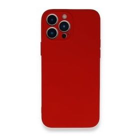 BSSM Nano İçi Kadife Silikon - Kırmızı iPhone 13 Pro Max Kılıf