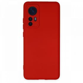 BSSM Nano içi Kadife Silikon - Kırmızı Xiaomi Mi 12 Kılıf