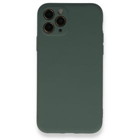 BSSM Nano İçi Kadife Silikon - Koyu Yeşil iPhone 11 Pro Kılıf