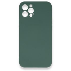 BSSM Nano içi Kadife Silikon - Koyu Yeşil iPhone 12 Pro Max Kılıf