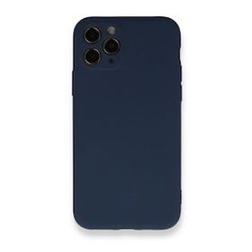 BSSM Nano İçi Kadife Silikon - Lacivert iPhone 11 Pro Kılıf