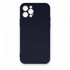 BSSM Nano içi Kadife Silikon - Lacivert iPhone 12 Pro Max Kılıf