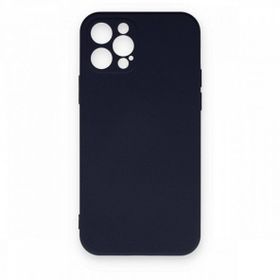 BSSM Nano içi Kadife Silikon - Lacivert iPhone 12 Pro Max Kılıf