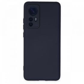 BSSM Nano içi Kadife Silikon - Lacivert Xiaomi Mi 12 Kılıf