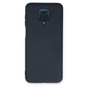 BSSM Nano İçi Kadife Silikon - Lacivert Xiaomi Redmi Note 9 Pro Kılıf