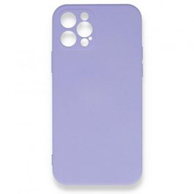 BSSM Nano içi Kadife Silikon - Lila iPhone 12 Pro Max Kılıf