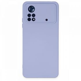 BSSM Nano içi Kadife Silikon - Lila Xiaomi Poco X4 Pro 5G Kılıf