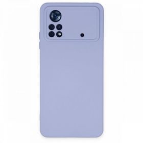 BSSM Nano içi Kadife Silikon - Lila Xiaomi Poco X4 Pro 5G Kılıf