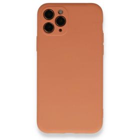 BSSM Nano İçi Kadife Silikon - Mat Turuncu iPhone 11 Pro Kılıf