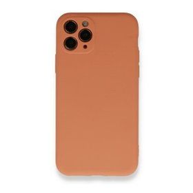 BSSM Nano İçi Kadife Silikon - Mat Turuncu iPhone 11 Pro Kılıf