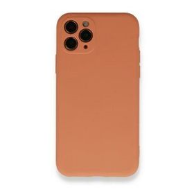BSSM Nano İçi Kadife Silikon - Mat Turuncu iPhone 11 Pro Kılıf