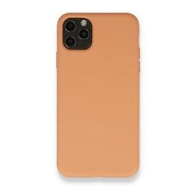 BSSM Nano içi Kadife Silikon - Mat Turuncu iPhone 11 Pro Max Kılıf
