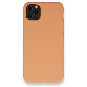 BSSM Nano içi Kadife Silikon - Mat Turuncu iPhone 11 Pro Max Kılıf