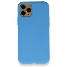 BSSM Nano İçi Kadife Silikon - Mavi iPhone 11 Pro Kılıf