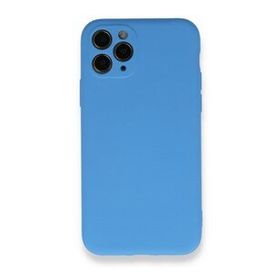 BSSM Nano İçi Kadife Silikon - Mavi iPhone 11 Pro Kılıf