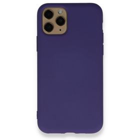 BSSM Nano içi Kadife Silikon - Mor iPhone 11 Pro Max Kılıf