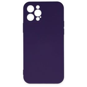 BSSM Nano içi Kadife Silikon - Mor iPhone 12 Pro Max Kılıf