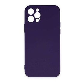 BSSM Nano içi Kadife Silikon - Mor iPhone 12 Pro Max Kılıf