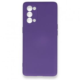 BSSM Nano İçi Kadife Silikon - Mor Oppo Reno 5 Pro Kılıf