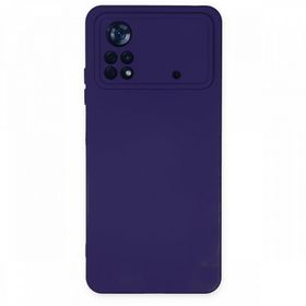 BSSM Nano içi Kadife Silikon - Mor Xiaomi Poco X4 Pro 5G Kılıf
