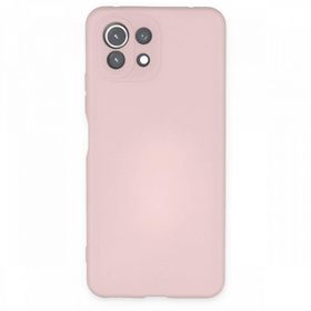 BSSM Nano içi Kadife Silikon - Pudra Xiaomi Mİ 11 Lite Kılıf
