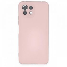 BSSM Nano içi Kadife Silikon - Pudra Xiaomi Mİ 11 Lite Kılıf