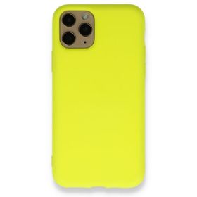 BSSM Nano İçi Kadife Silikon - Sarı iPhone 11 Pro Kılıf