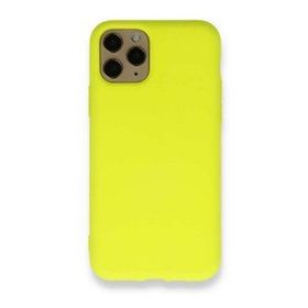 BSSM Nano İçi Kadife Silikon - Sarı iPhone 11 Pro Kılıf