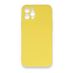 BSSM Nano içi Kadife Silikon - Sarı iPhone 12 Pro Max Kılıf