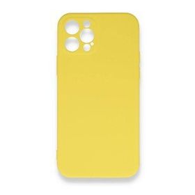 BSSM Nano içi Kadife Silikon - Sarı iPhone 12 Pro Max Kılıf