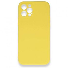 BSSM Nano içi Kadife Silikon - Sarı iPhone 12 Pro Max Kılıf