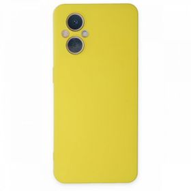 BSSM Nano İçi Kadife Silikon - Sarı Oppo Reno 7 Lite Kılıf