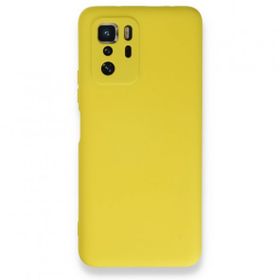 BSSM Nano içi Kadife Silikon - Sarı Xiaomi Poco X3 GT Kılıf